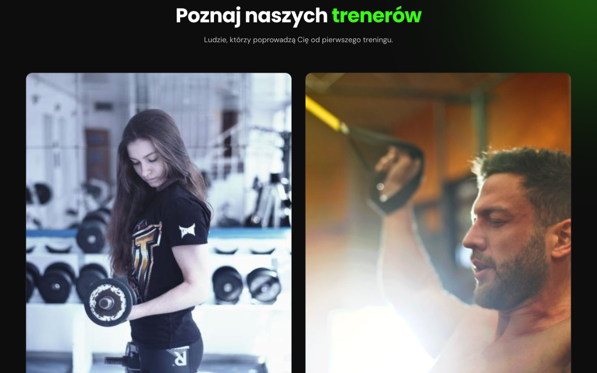 Motyw dla siłowni - Zespół i galeria na zdjęciach