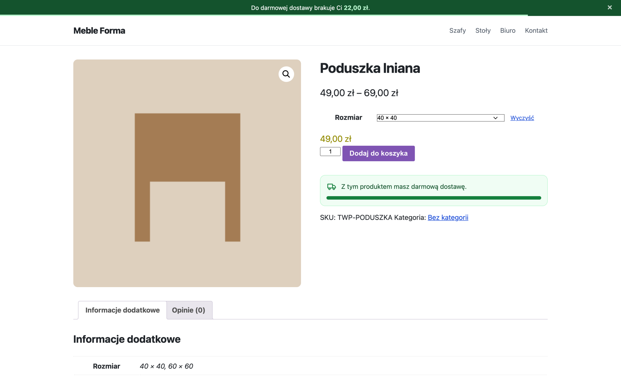 Karta produktu: ten produkt wystarczy do darmowej dostawy
