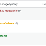 Kolumna „Oczekujący” na liście produktów w panelu WooCommerce