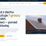 Motyw dla firmy fotowoltaicznej - pierwszy ekran