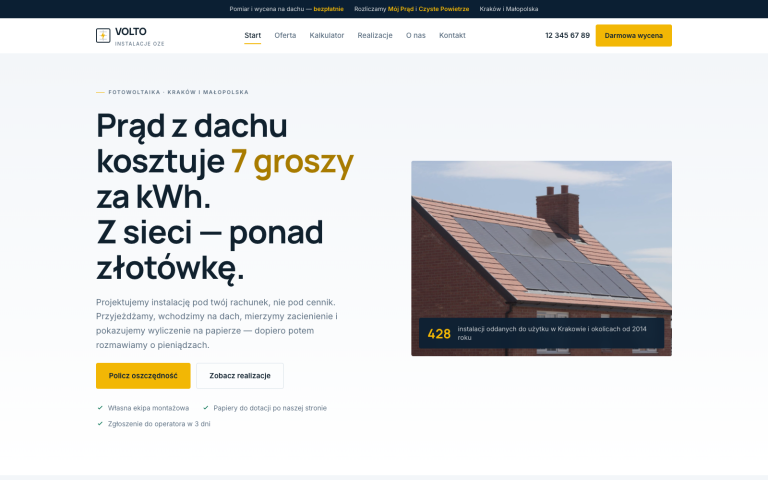 Motyw dla firmy fotowoltaicznej