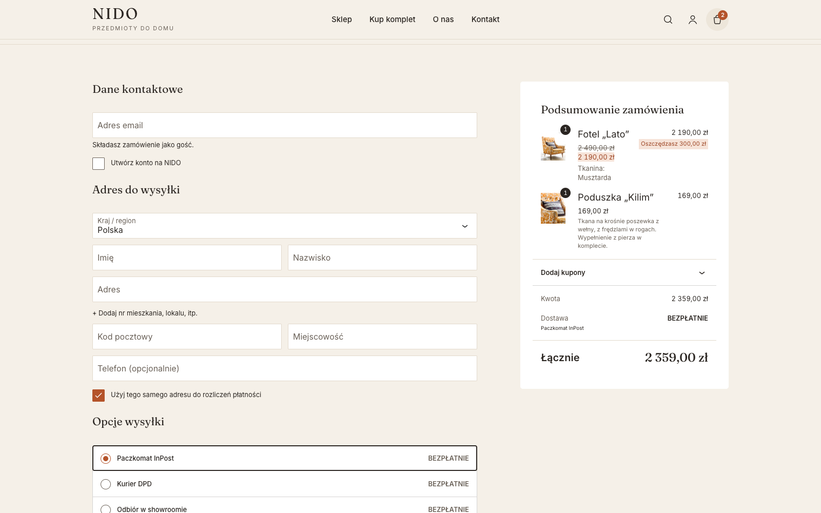 Kasa WooCommerce w stylu motywu